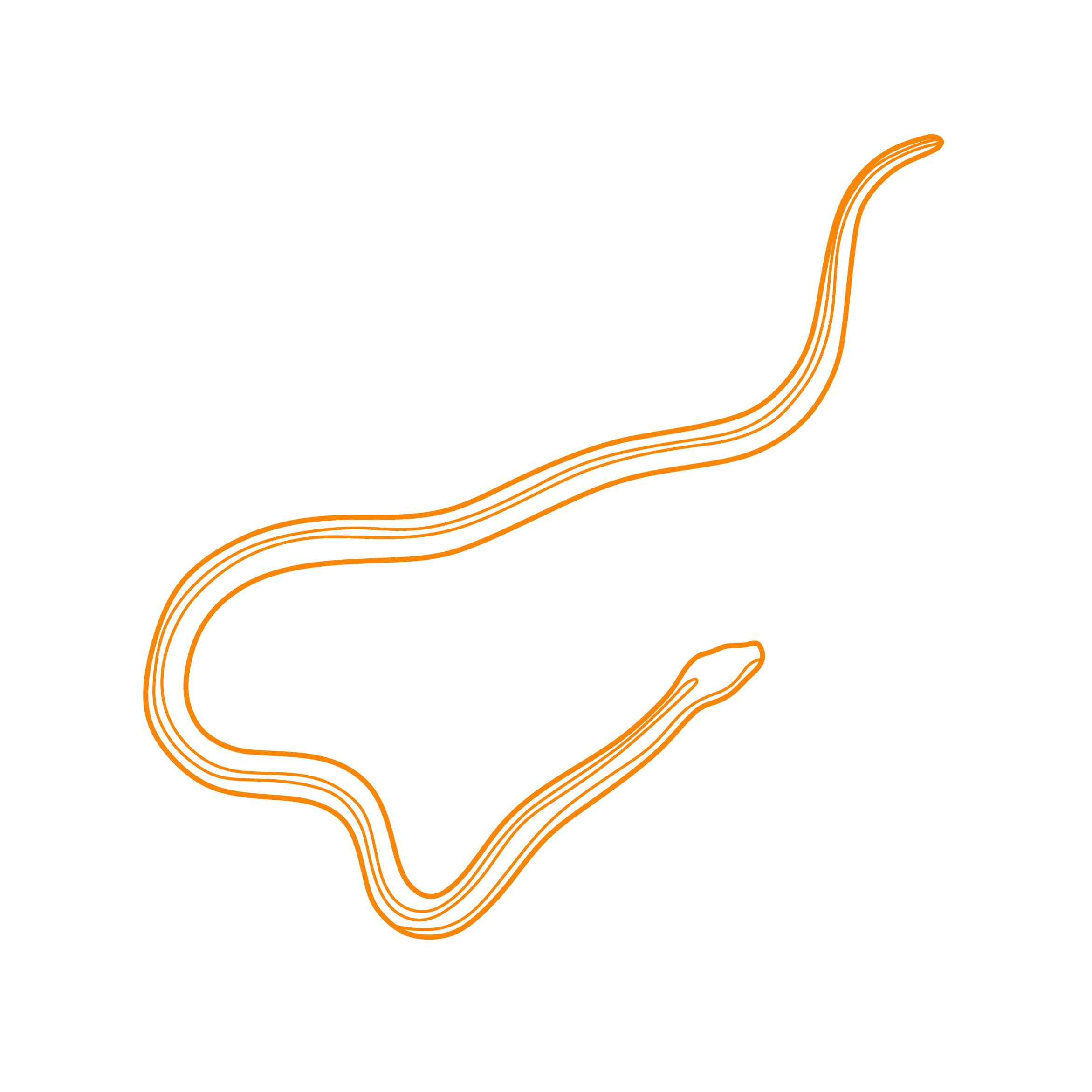Animals Snakes Ribbon Snake Line Art Svg Vector Free Vectors